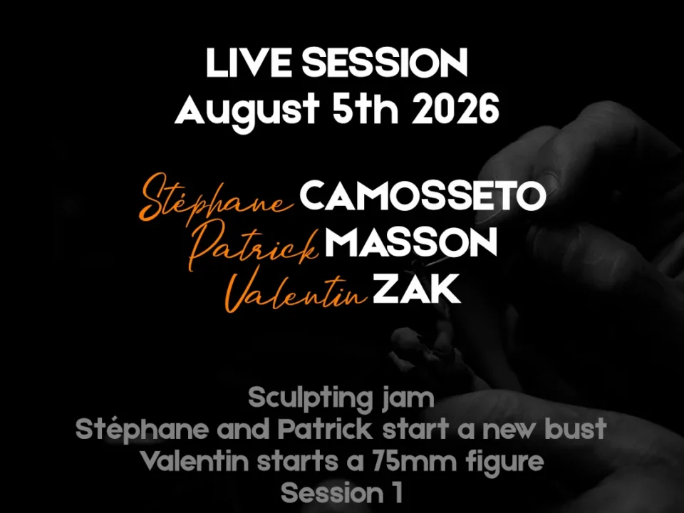 Hand holding a piece of paper with event details: LIVE SESSION August 5th 2026